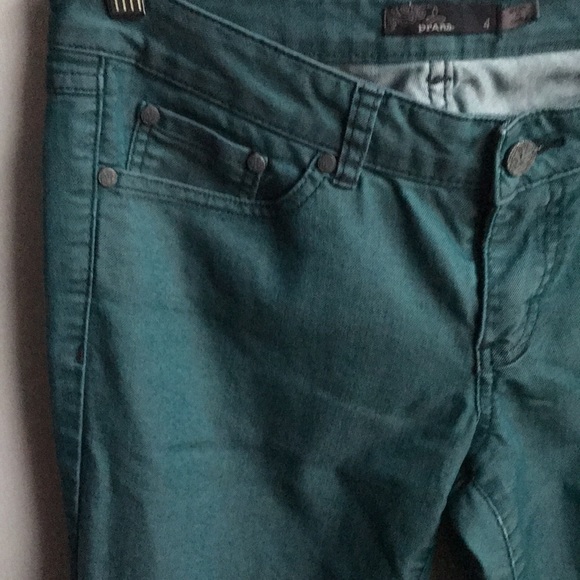Prana Teal green/blue jeans size 4 - Picture 4 of 6
